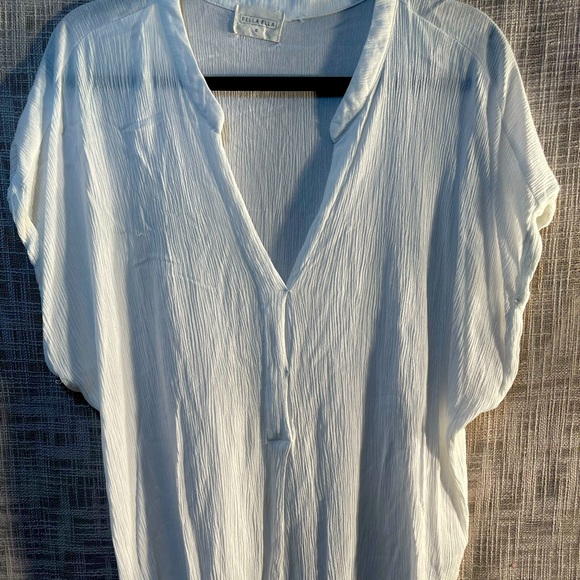 Crèam crepe dress blouse - Picture 1 of 3